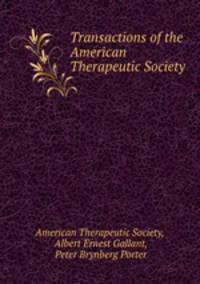 Transactions of the American Therapeutic Society