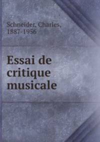 Essai de critique musicale