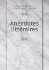 Anecdotes littraires