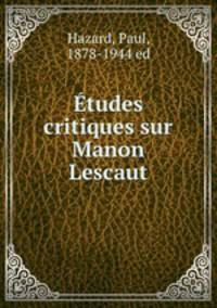 tudes critiques sur Manon Lescaut