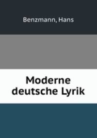 Moderne deutsche Lyrik