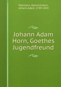 Johann Adam Horn, Goethes Jugendfreund