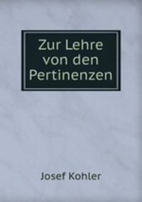Zur Lehre von den Pertinenzen