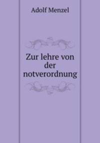Zur lehre von der notverordnung