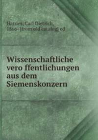 Wissenschaftliche veroffentlichungen aus dem Siemenskonzern