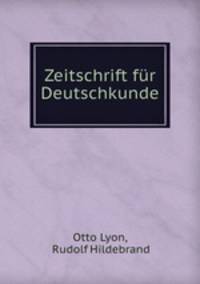 Zeitschrift fr Deutschkunde