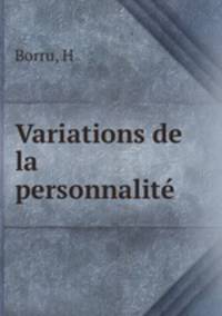 Variations de la personnalit