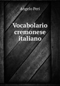 Vocabolario cremonese italiano