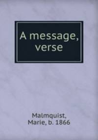A message, verse