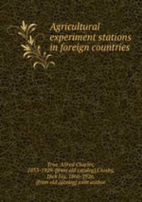 Agricultural experiment stations in foreign countries