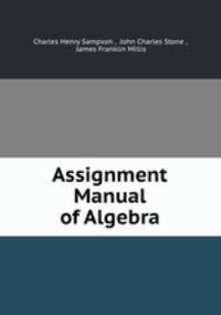 Assignment Manual of Algebra