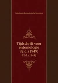 Tijdschrift voor entomologie. 92.d. (1949)