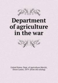 Department of agriculture in the war