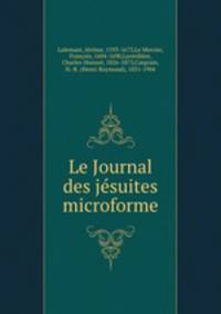 Le Journal des jsuites microforme