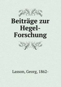 Beitrge zur Hegel-Forschung