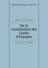 De la constitution des Corts d`Espagne