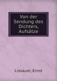 Von der Sendung des Dichters, Aufstze