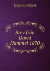 Brev frn David Hummel 1870
