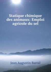 Statique chimique des animaux: Emploi agricole du sel