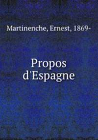 Propos d`Espagne