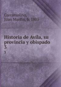 Historia de Avila, su provincia y obispado. 3