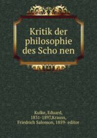 Kritik der philosophie des Schonen