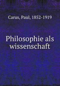 Philosophie als wissenschaft