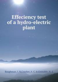 Effeciency test of a hydro-electric plant