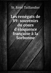 Les renegats de 89: souvenirs du cours d
