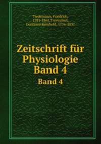 Zeitschrift fr Physiologie. Band 4