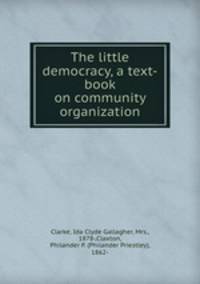 The little democracy, a text-book on community organization