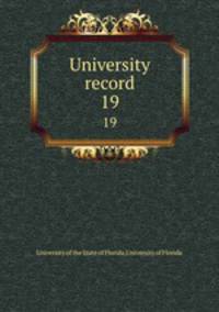 University record. 19