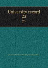 University record. 23