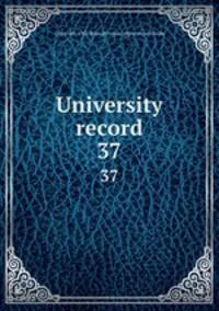 University record. 37