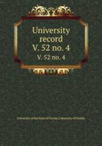 University record. V. 52 no. 4