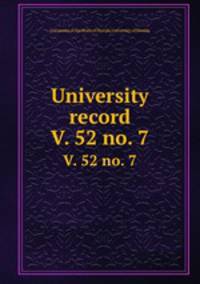 University record. V. 52 no. 7