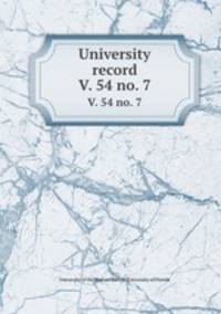 University record. V. 54 no. 7