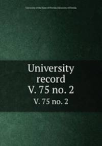 University record. V. 75 no. 2