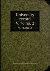 University record. V. 76 no. 2
