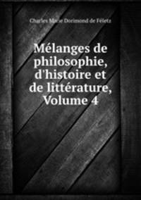 Melanges de philosophie, d