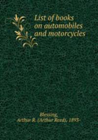 List of books on automobiles and motorcycles