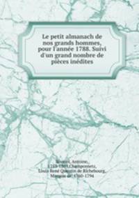 Le petit almanach de nos grands hommes, pour l