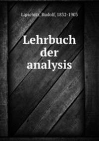 Lehrbuch der analysis