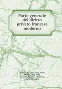 Parte generale del diritto privato francese moderno