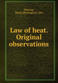 Law of heat. Original observations