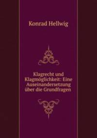 Klagrecht und Klagmoglichkeit: Eine Auseinandersetzung uber die Grundfragen .