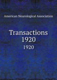 Transactions. 1920