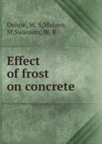 Effect of frost on concrete