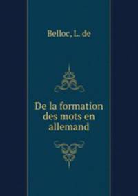 De la formation des mots en allemand
