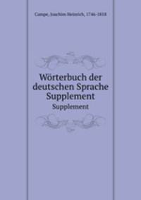 Wrterbuch der deutschen Sprache. Supplement